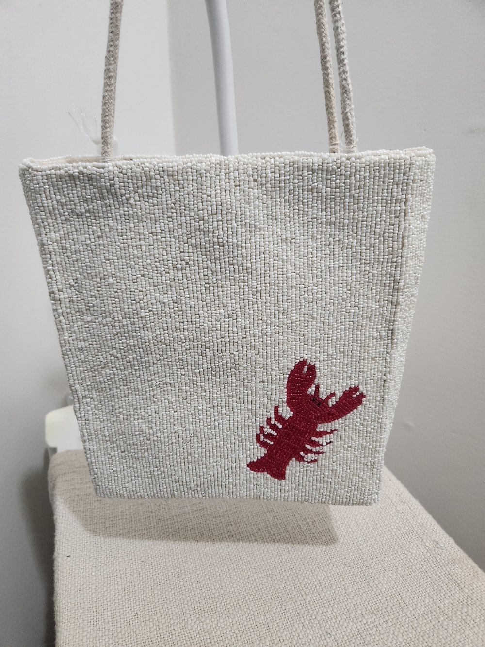 Embellished Cream Beaded Shoulder Bag! - Picture 4 of 8